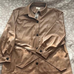 NWOT Mellóday pleather light jacket